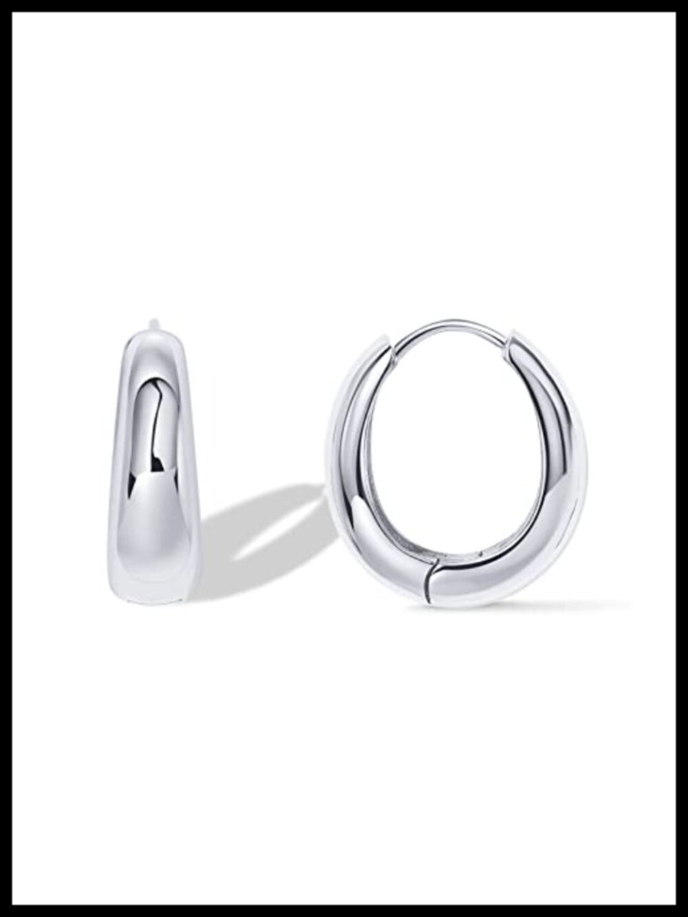 Gold Plated Small Chunky Hoop Earrings Lightweight Everyday Wear